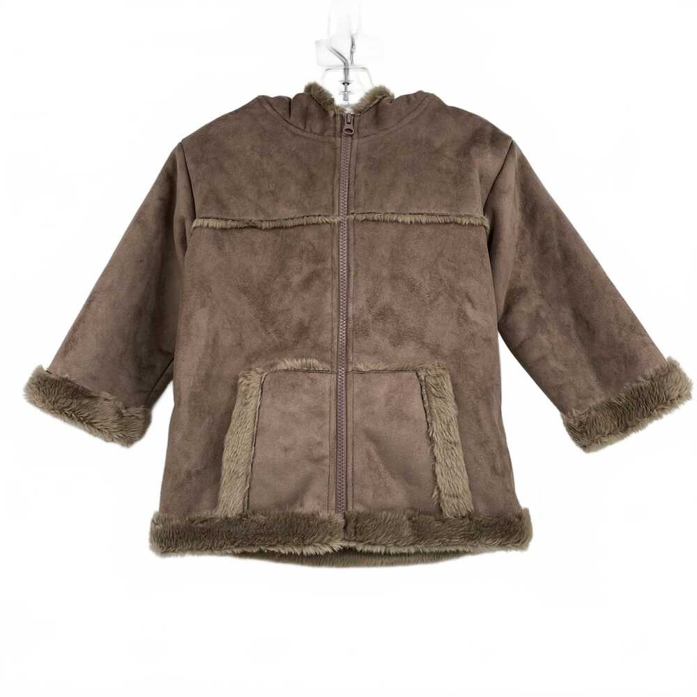 American Widgeon Brown Faux Suede Coat | Girls Size 4 Regular